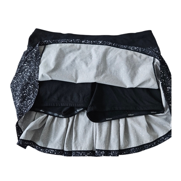 Lululemon athletica  Circuit Breaker Splatter Black  Women's Skirt  Size 10 - Picture 6 of 9